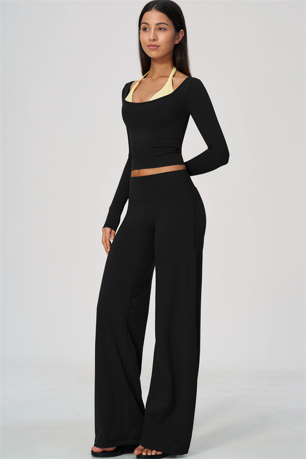 The Cascade Long Sleeve T-shirt Straight Leg Pants 2-Piece Set