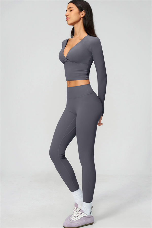 The Lox Long Sleeve Crop top Leggings 2-Piece Set
