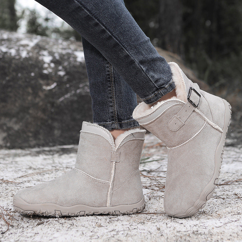Unisex Warm Fleece-Lined Snow Boots – Anti-Slip Winter Boots for Men & Women