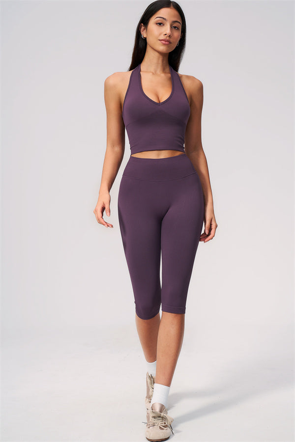 The New Allure Halter Top Capri Leggings 2-Piece Set
