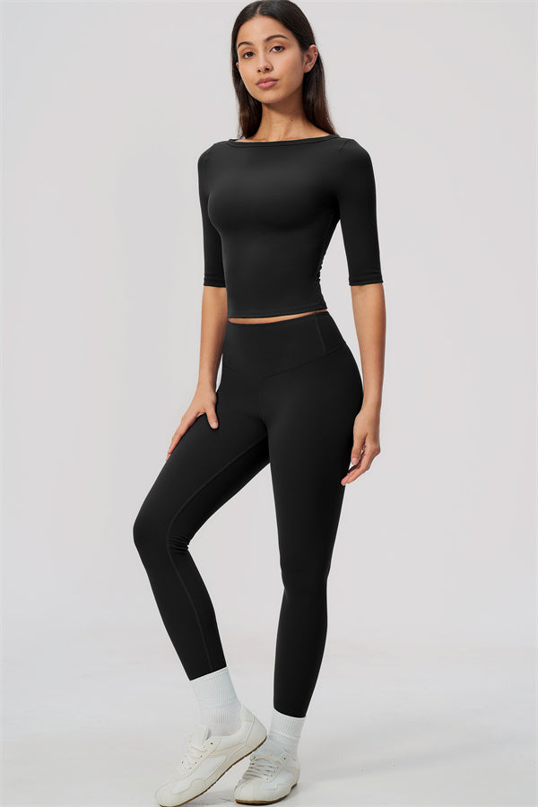 The Flow Motion Half-Sleeve T-Shirt Leggings 2-Piece Set