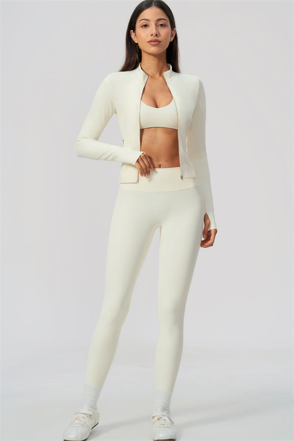 The Twirl Daring Jacket Sports Bra Leggings 3-Piece Set