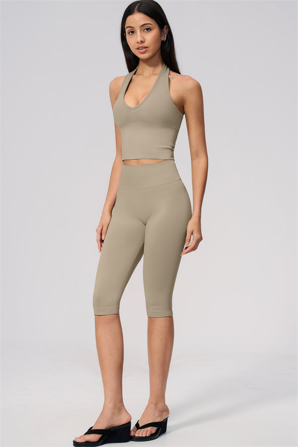The New Allure Halter Top Capri Leggings 2-Piece Set