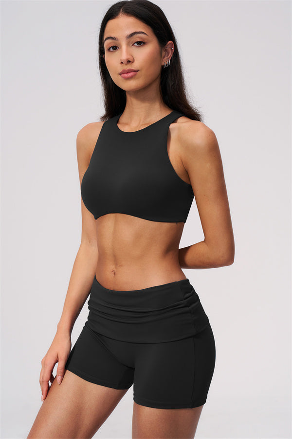 The Twirl Open Back Sports Bra Shorts 2-Piece Set