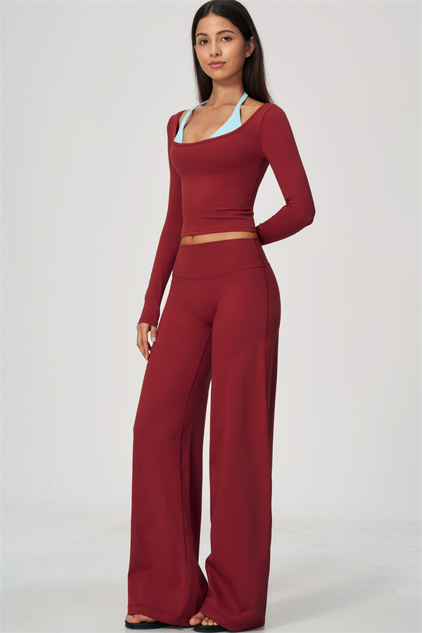 The Cascade Long Sleeve T-shirt Straight Leg Pants 2-Piece Set