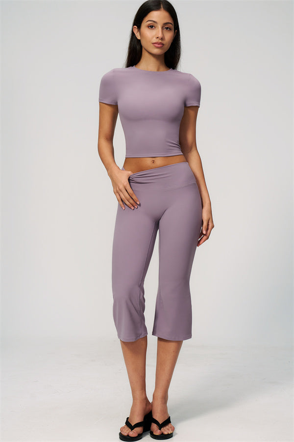 The Zura T-shirt Capri Leggings 2-Piece Set