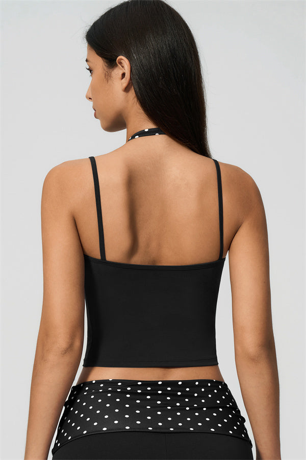 The Enliven Halter Tank Top Straight Leg Pants 2-Piece Set