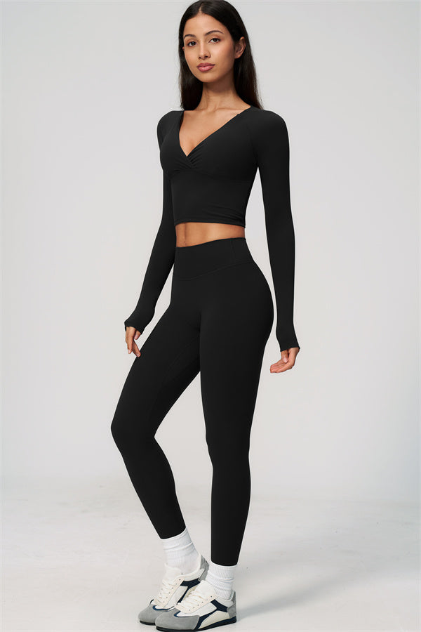 The Lox Long Sleeve Crop top Leggings 2-Piece Set