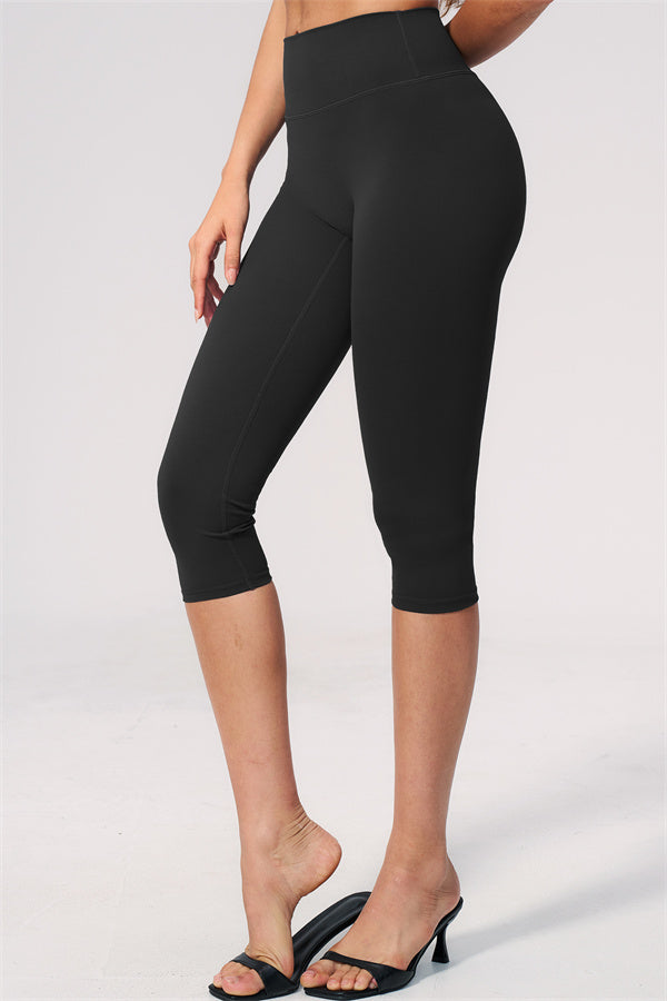 The Twirl Wide Strap Halter Crop Top Capri Leggings 2-Piece Set