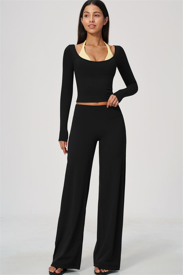 The Cascade Long Sleeve T-shirt Straight Leg Pants 2-Piece Set