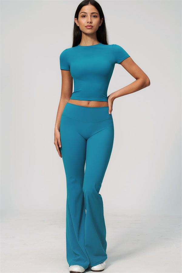 The Zura T-shirt Flared Leggings 2-Piece Set