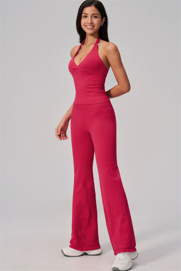 The Align V-Halter Top Flared Leggings 2-Piece Set