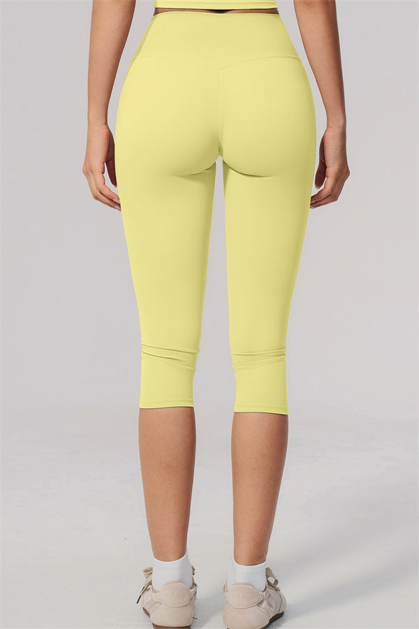 The Twirl Wide Strap Halter Crop Top Capri Leggings 2-Piece Set