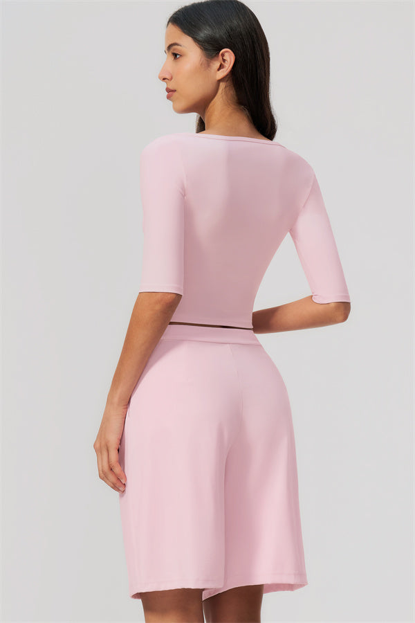 The Flow Motion Half-Sleeve T-Shirt Shorts 2-Piece Set