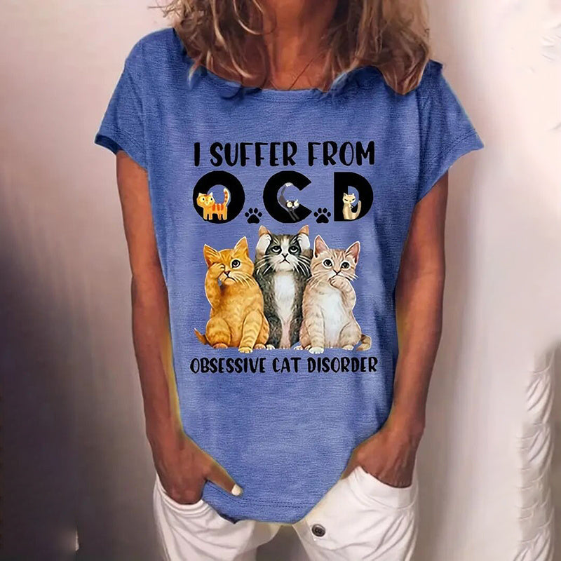 Cute Cat Graphic T-Shirt