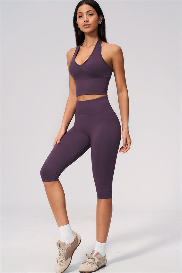 The New Allure Halter Top Capri Leggings 2-Piece Set