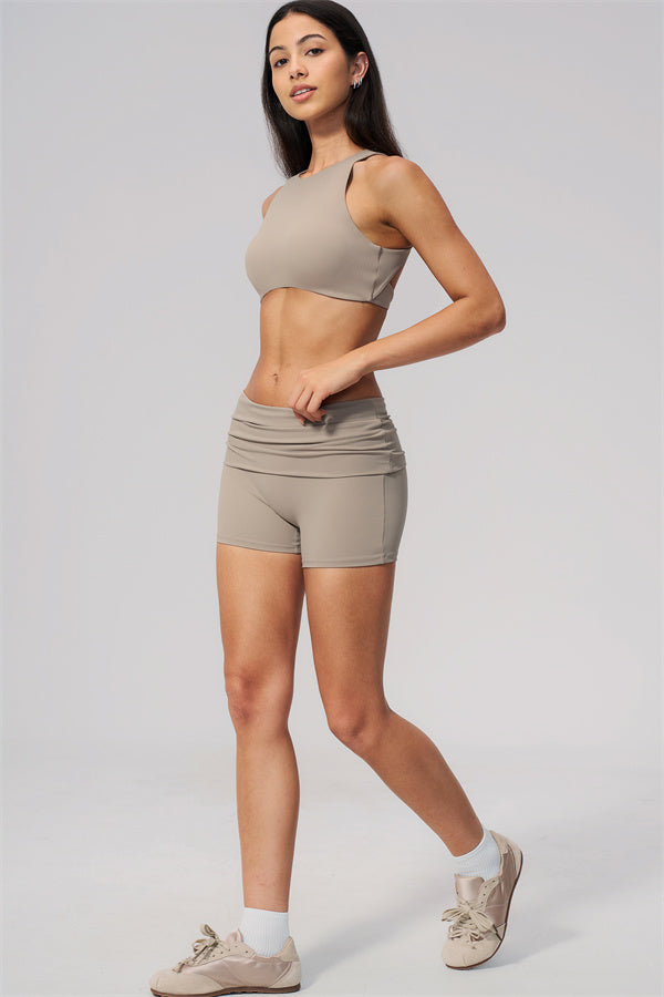 The Twirl Open Back Sports Bra Shorts 2-Piece Set