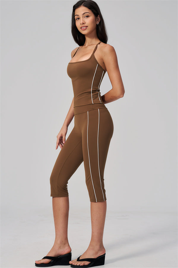 The Breathe Crop Top Capri Leggings 2-Piece Set