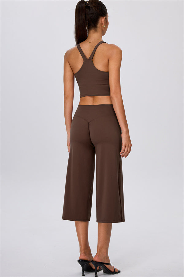 The Energize Crop Top Wide Leg Crop 2-Piece Set