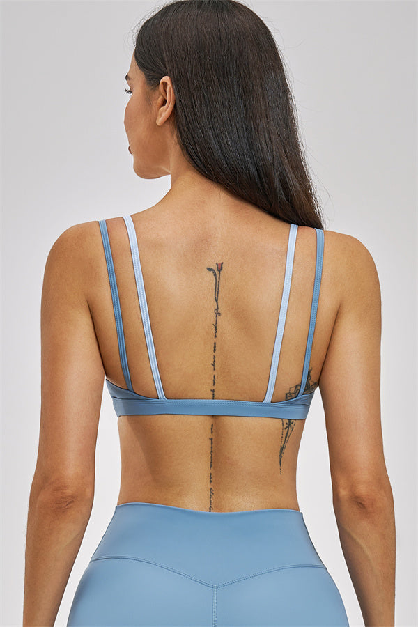 The Seraphine Layered V Sports Bra Shorts 2-Piece Set