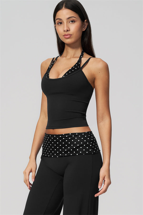 The Enliven Halter Tank Top Straight Leg Pants 2-Piece Set