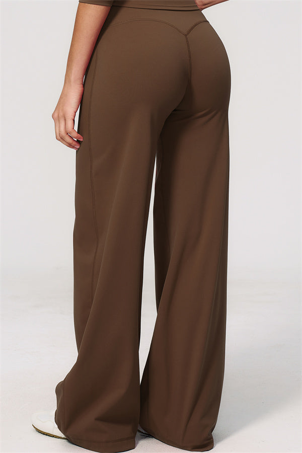 The Natalia Half-Sleeve Top Straight Leg Pants 2-Piece Set