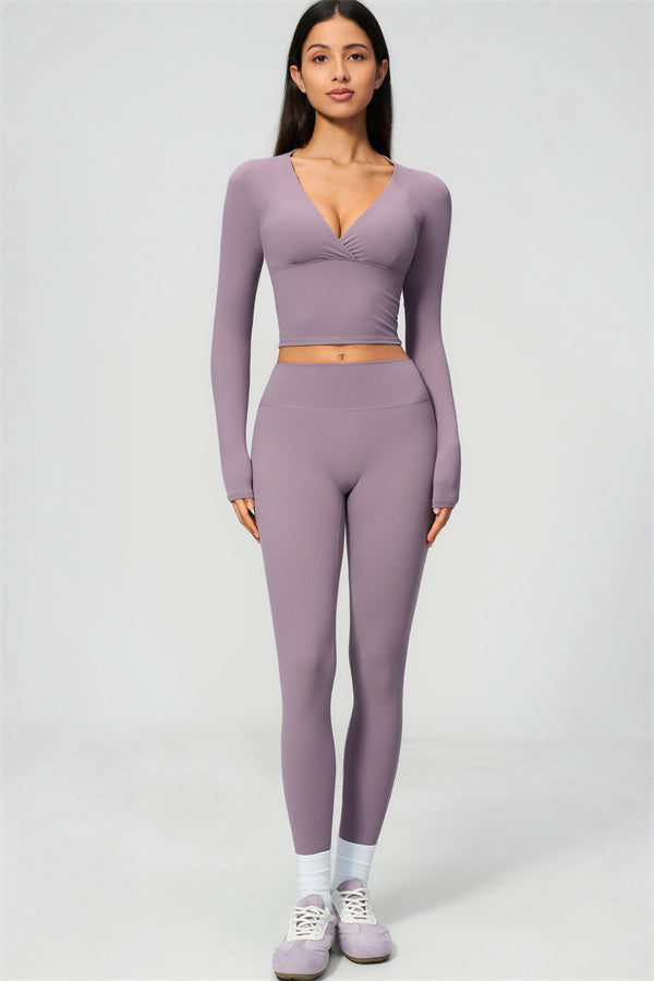 The Lox Long Sleeve Crop top Leggings 2-Piece Set