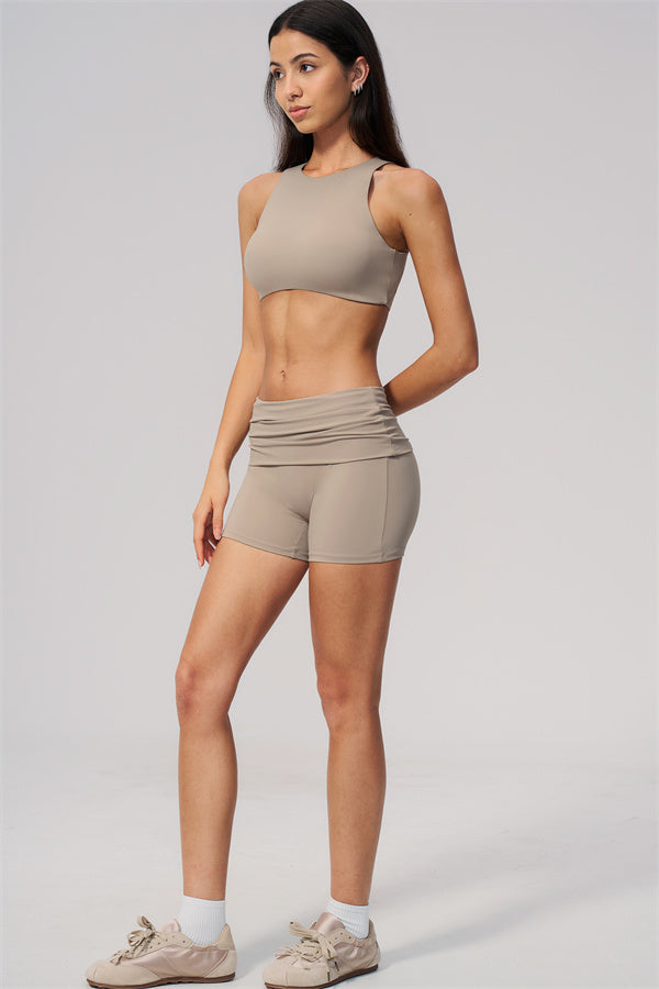 The Twirl Open Back Sports Bra Shorts 2-Piece Set