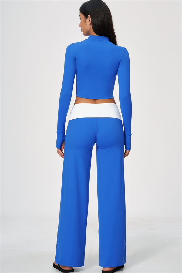 The Joyous Jacket Sports Bra Straight Leg Pants 3-Piece Set