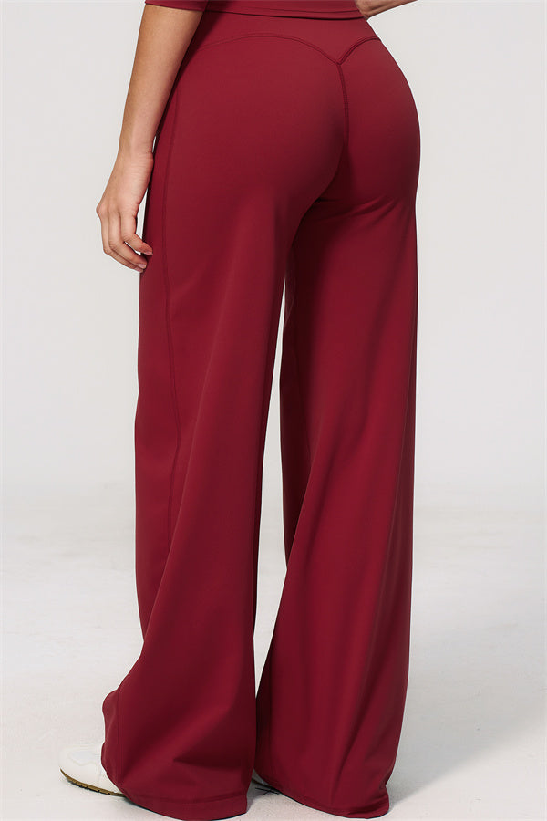 The Natalia Half-Sleeve Top Straight Leg Pants 2-Piece Set