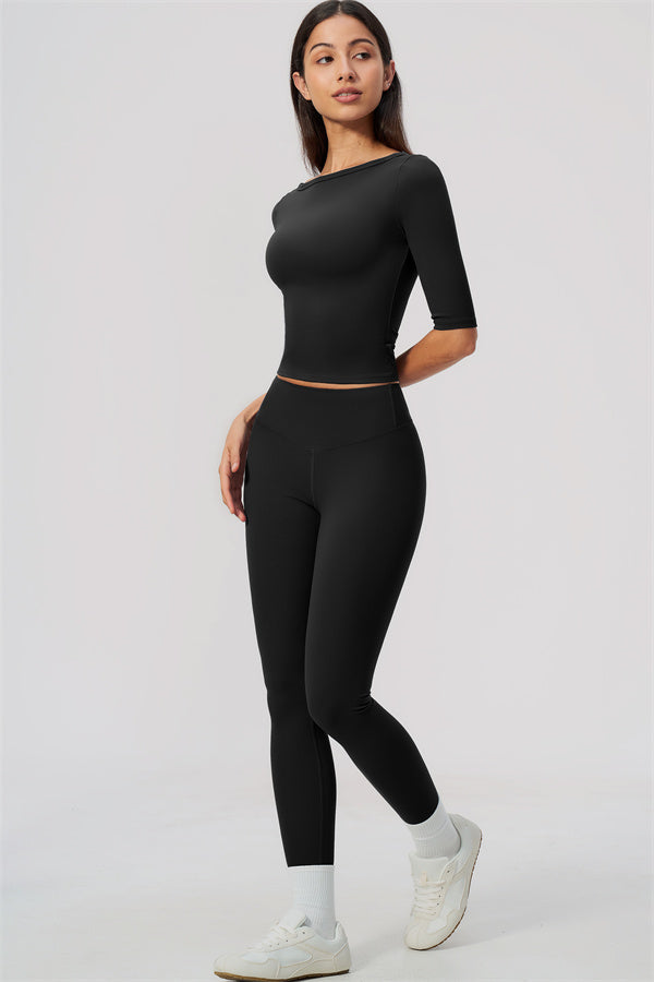 The Flow Motion Half-Sleeve T-Shirt Leggings 2-Piece Set