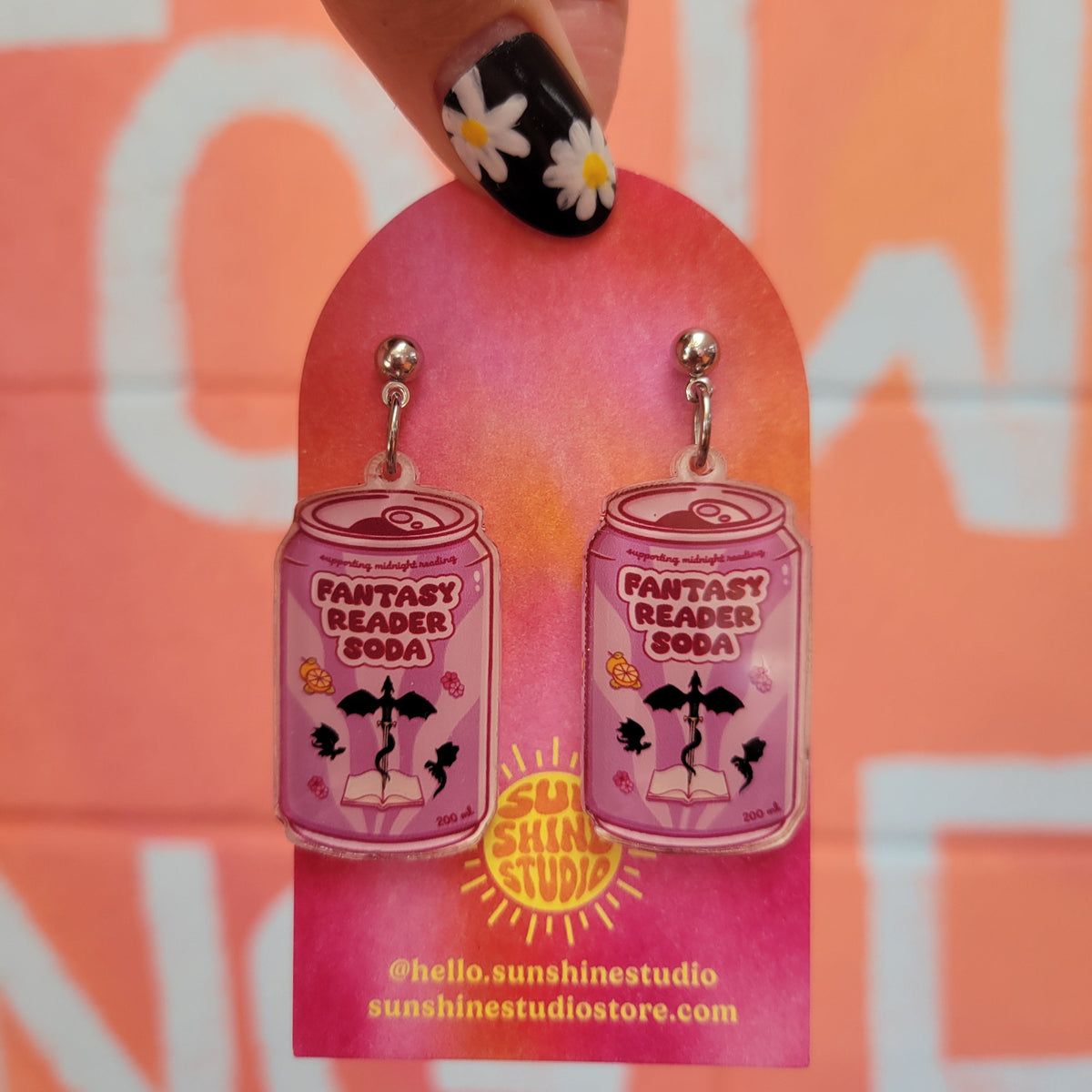 "Fantasy Reader Soda" Earrings