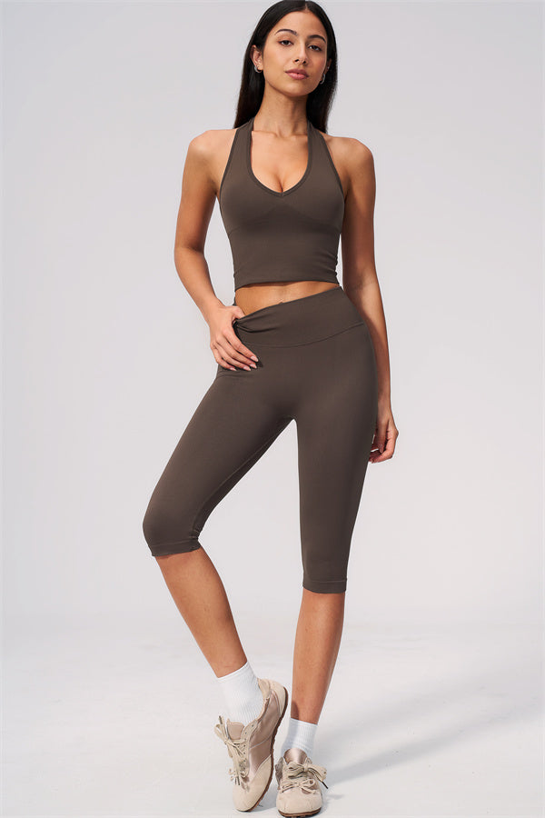 The New Allure Halter Top Capri Leggings 2-Piece Set