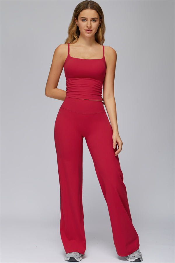 The FlexCore Crop Tank Flared Leggings 2-Piece Set