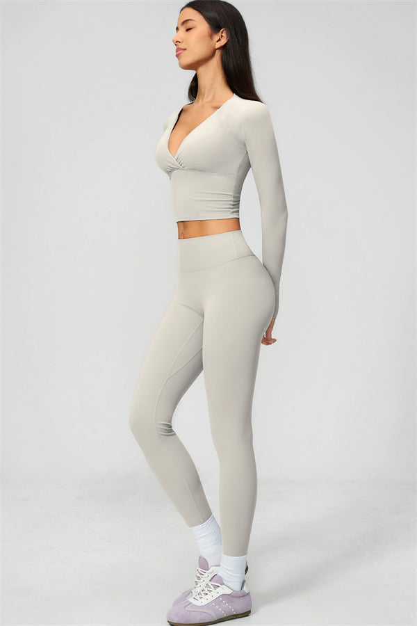 The Lox Long Sleeve Crop top Leggings 2-Piece Set