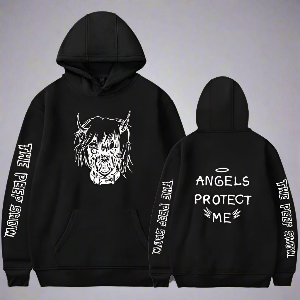 Angel and Devil Hoodie – Unisex Couple Graphic Pullover Sweatshirt