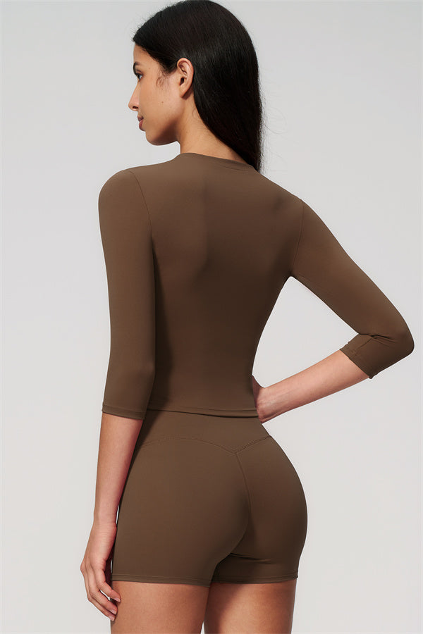 The Natalia Half-Sleeve Top Shorts 2-Piece Set