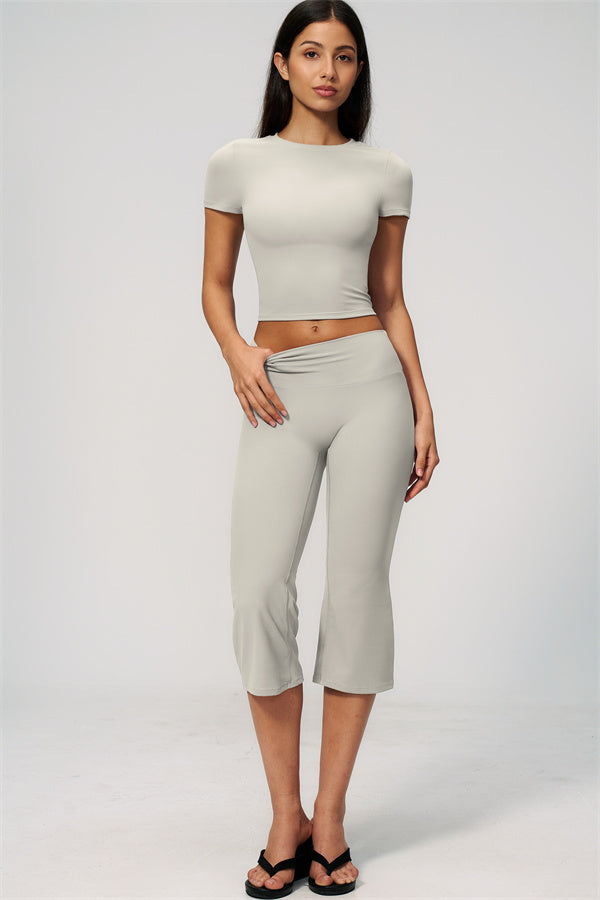 The Zura T-shirt Capri Leggings 2-Piece Set