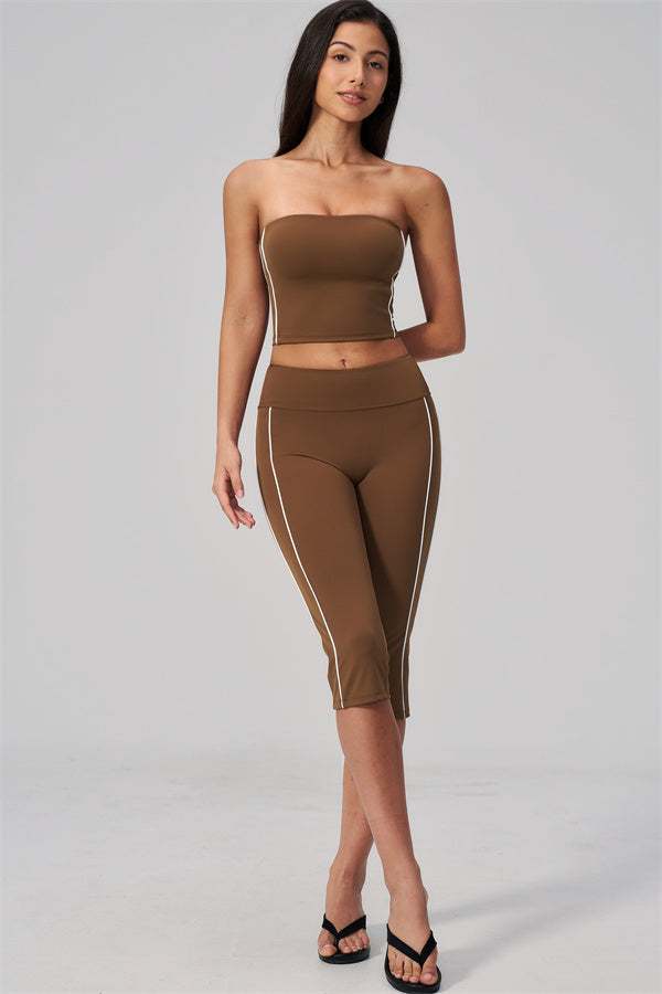 The Breathe Tube Top Capri Leggings 2-Piece Set