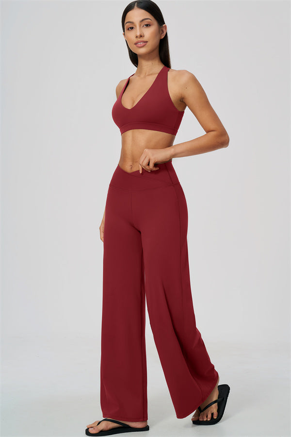 The Soiree Sports Bra Straight Leg Pants 2-Piece Set