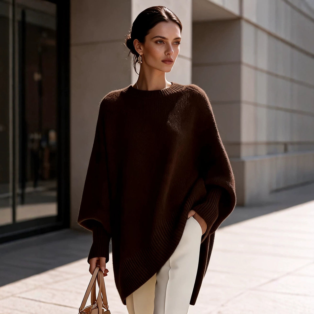 Women's Relaxed-Fit Solid-Color Sweater