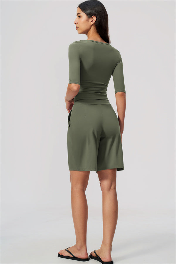 The Flow Motion Half-Sleeve T-Shirt Shorts 2-Piece Set