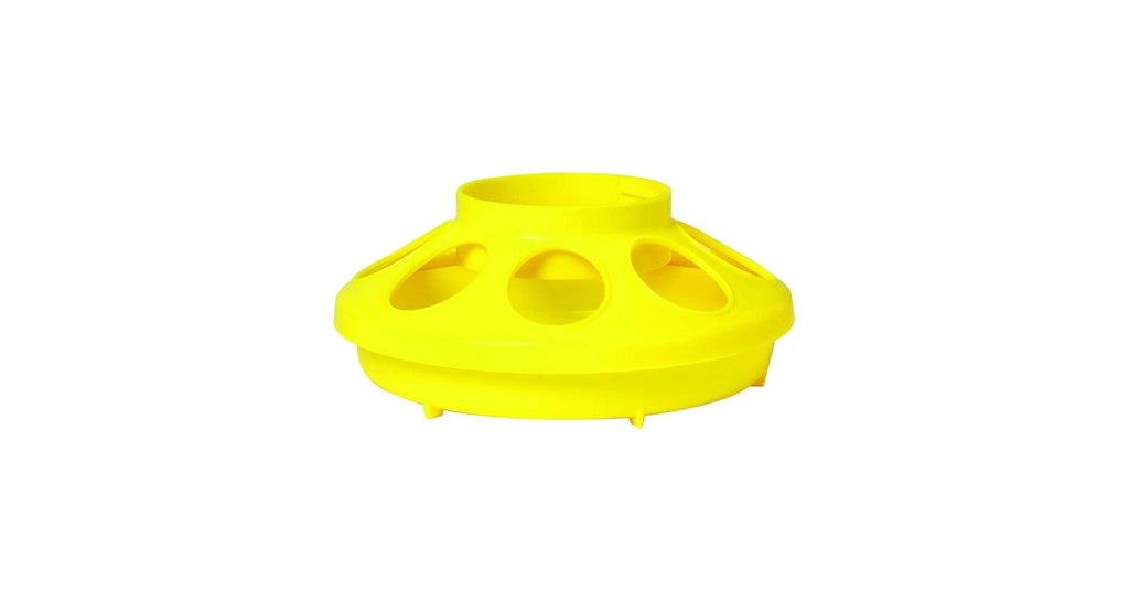 Little Giant Plastic Poultry Feeder Base Heavy Duty 1 Quart Yellow
