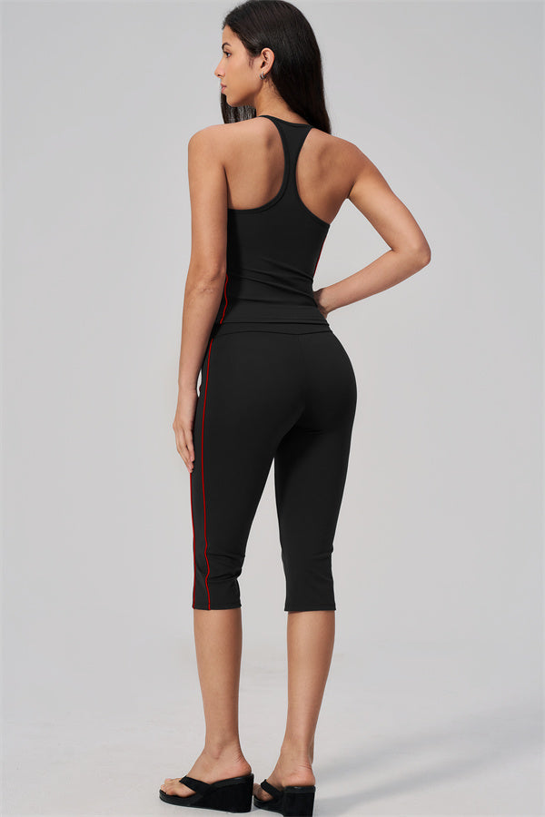 The Breathe Crop Top Capri Leggings 2-Piece Set