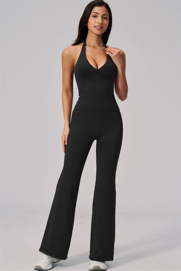 The Align V-Halter Top Flared Leggings 2-Piece Set