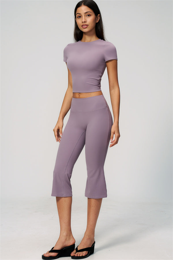 The Zura T-shirt Capri Leggings 2-Piece Set