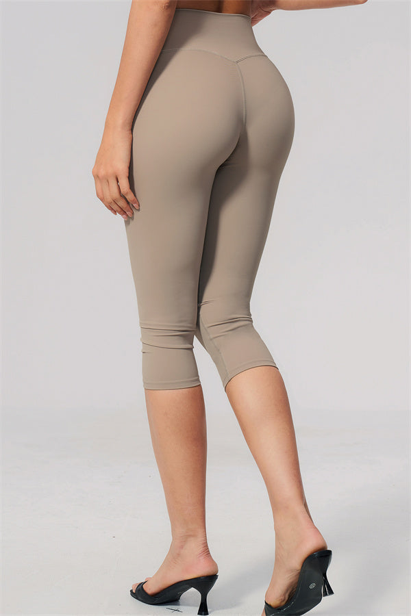 The Twirl Wide Strap Halter Crop Top Capri Leggings 2-Piece Set
