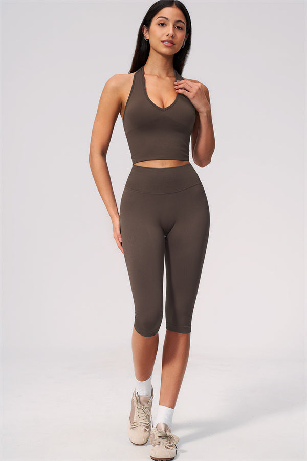 The New Allure Halter Top Capri Leggings 2-Piece Set