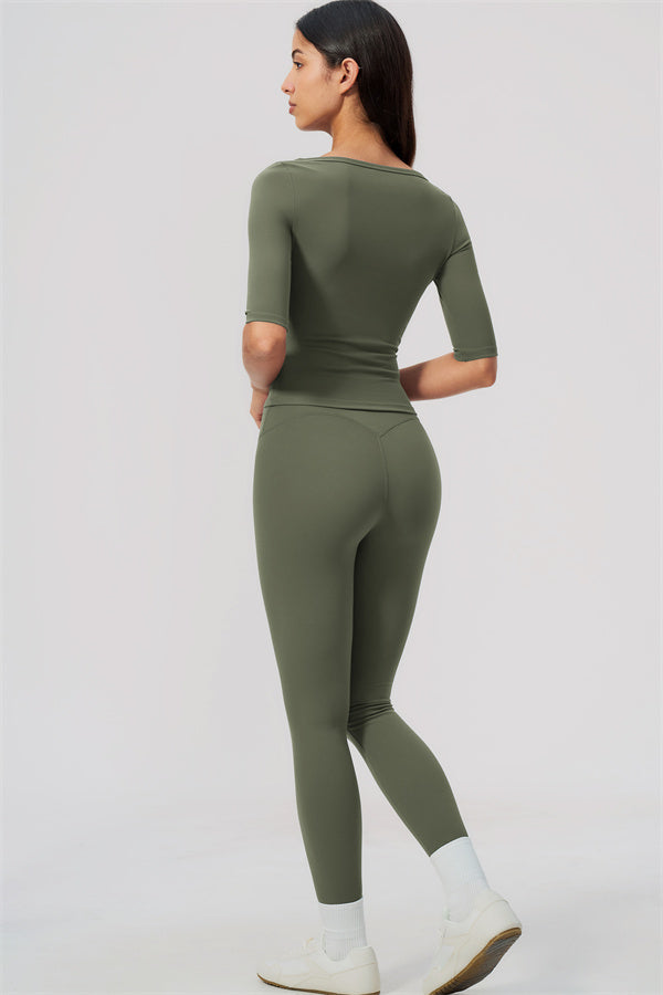 The Flow Motion Half-Sleeve T-Shirt Leggings 2-Piece Set