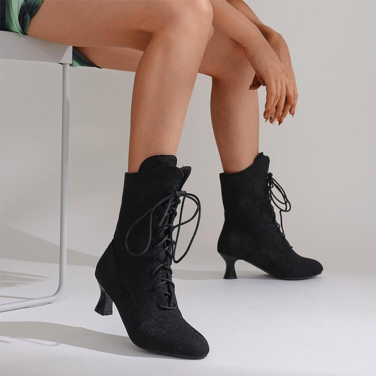 Women’s Pointed-Toe Kitten-Heel Boots | Autumn Winter Chic